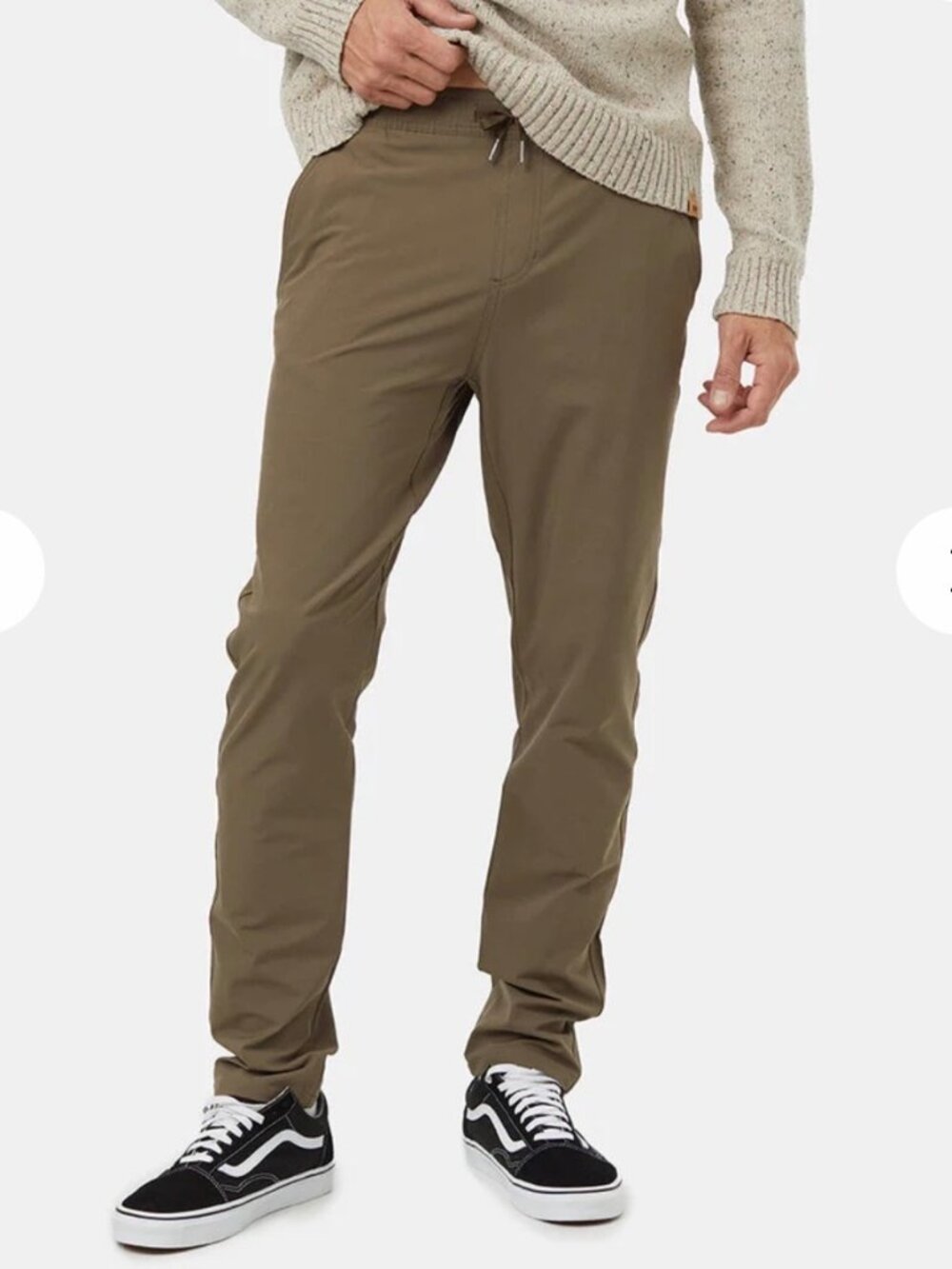 Tentree 10 Tree Simcoe InMotion Pant Men's M Tapered Recycled Poly Stretch Beige